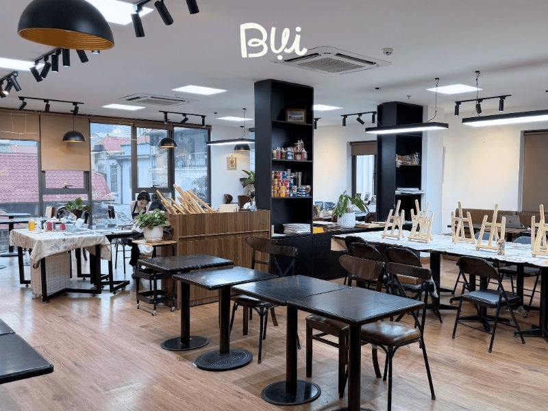 Không gian lớp học tại Mỹ Thuật Bụi