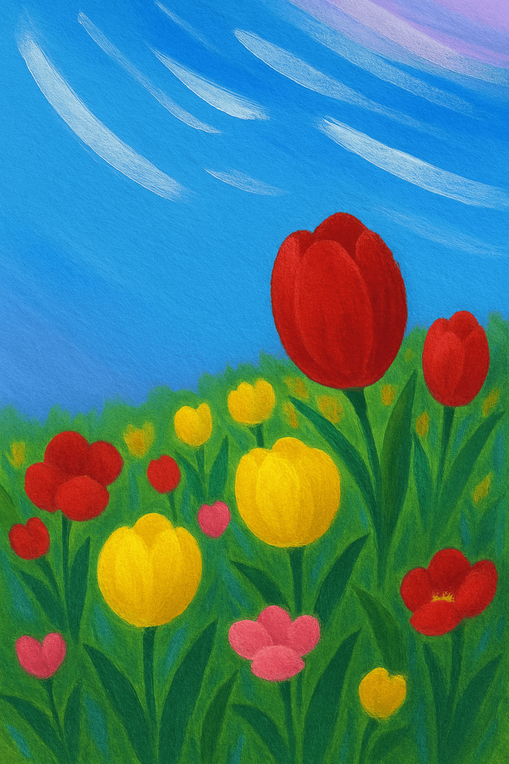 Vẽ hoa Tulip