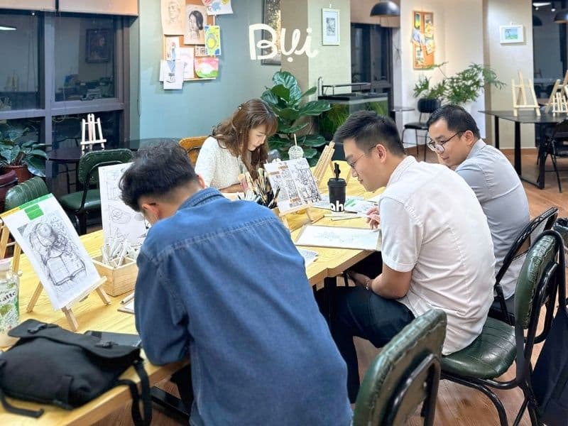 Lớp dạy vẽ Quận Hai Bà Trưng cho người lớn - Bụi Thanh Nhàn