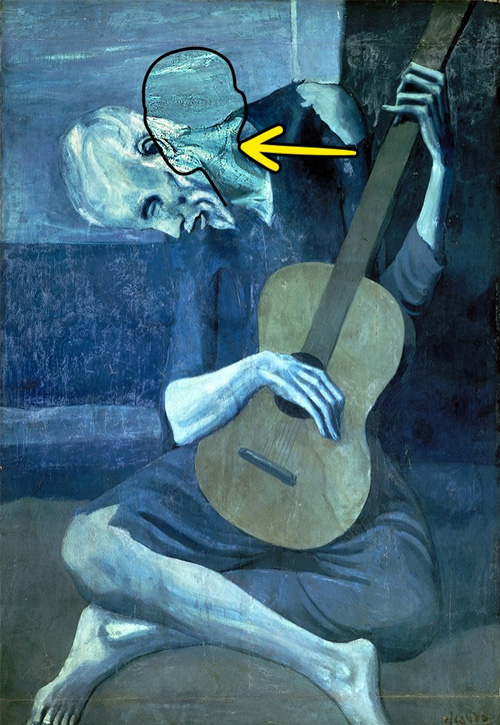 Bức ảnh "Nhạc công guitar già" (The Old Guitarist) của Pablo Picasso