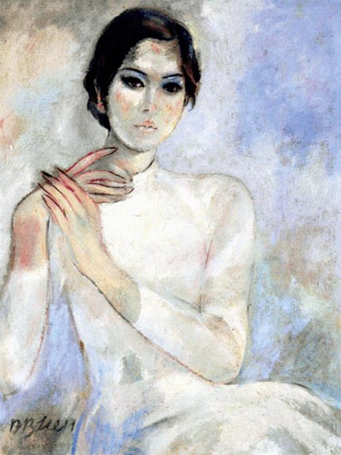 Tranh sơn dầu "Cô Mai" của Dương Bích Liên.