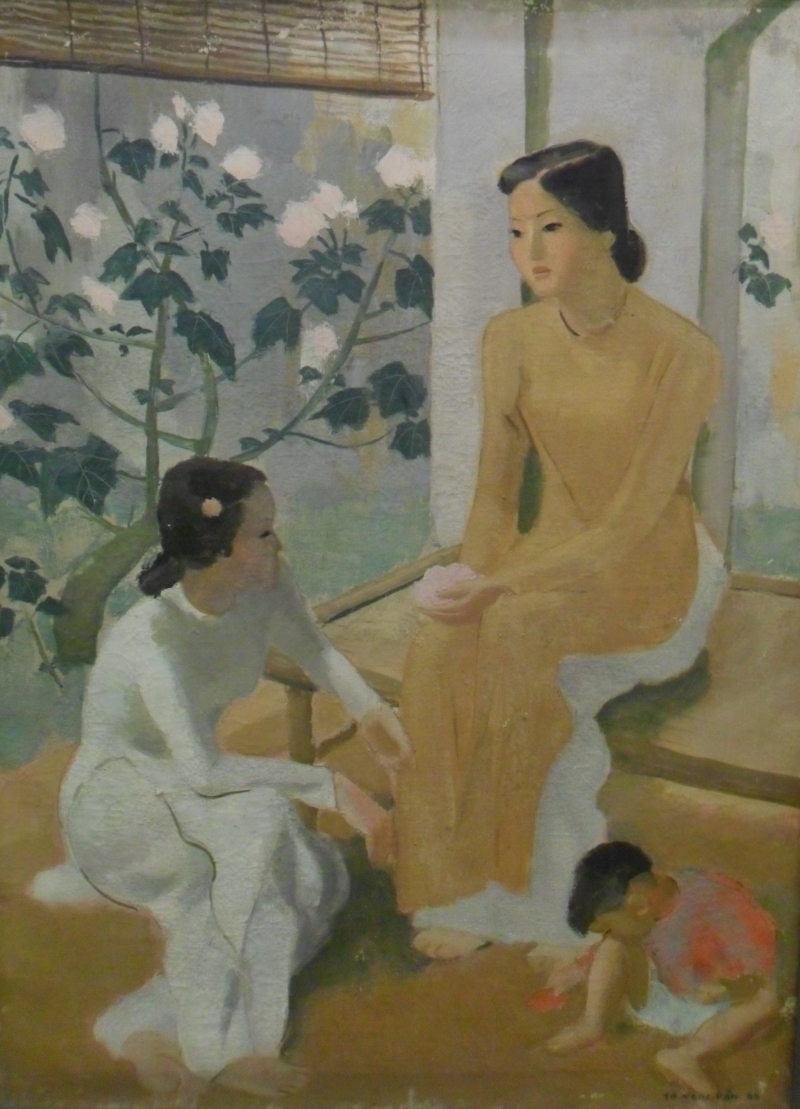 Tranh "Hai thiếu nữ và em bé" của Tô Ngọc Vân.