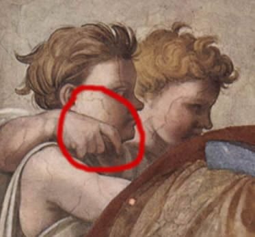 Giơ ngón tay trước Giáo hoàng của Michelangelo