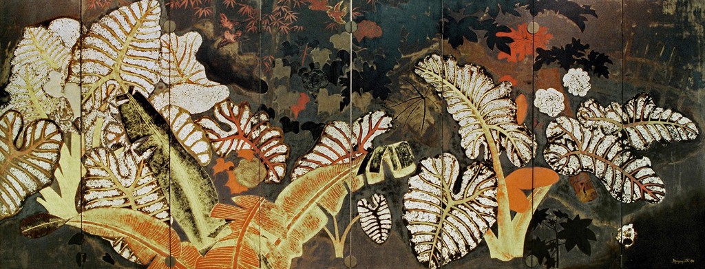 Mặt thứ hai của bình phong là tranh phong cảnh
