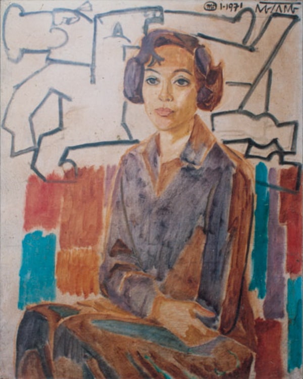 Tác phẩm "Chân dung bà Đôn Thư" (1971), sơn dầu