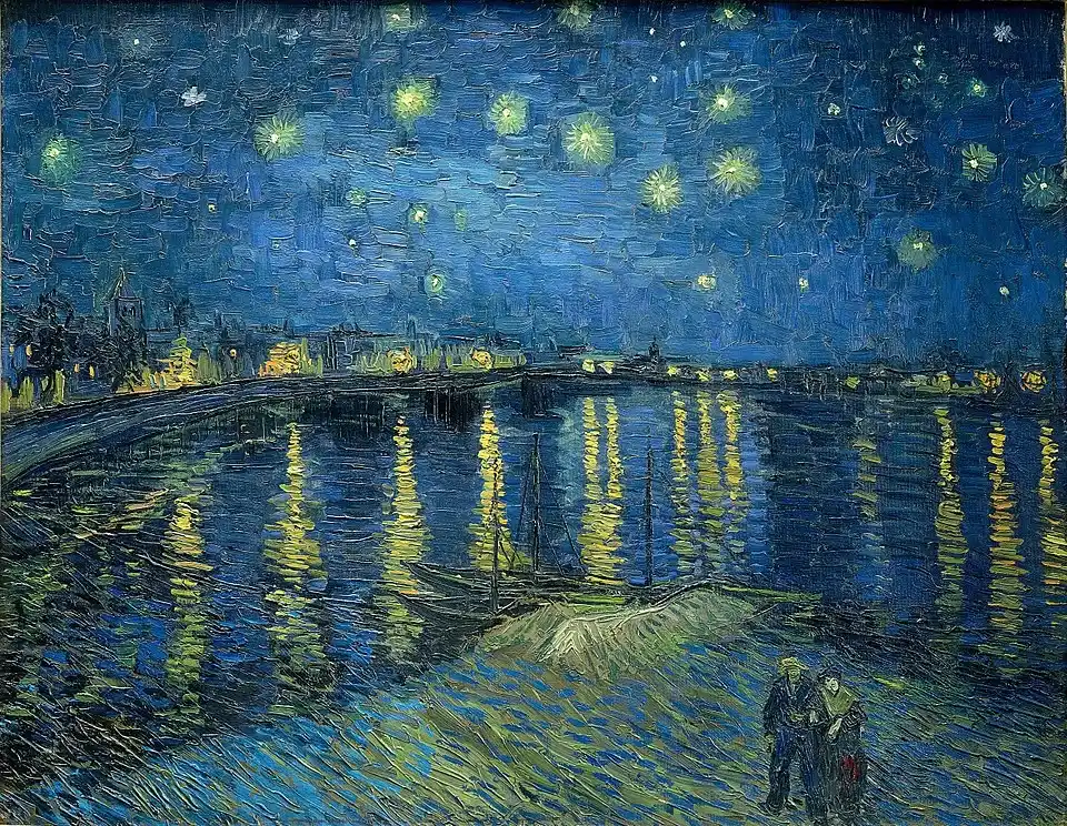 Tác phẩm "Đêm Đầy Sao Trên Sông Rhone" – Vincent van Gogh, 1888