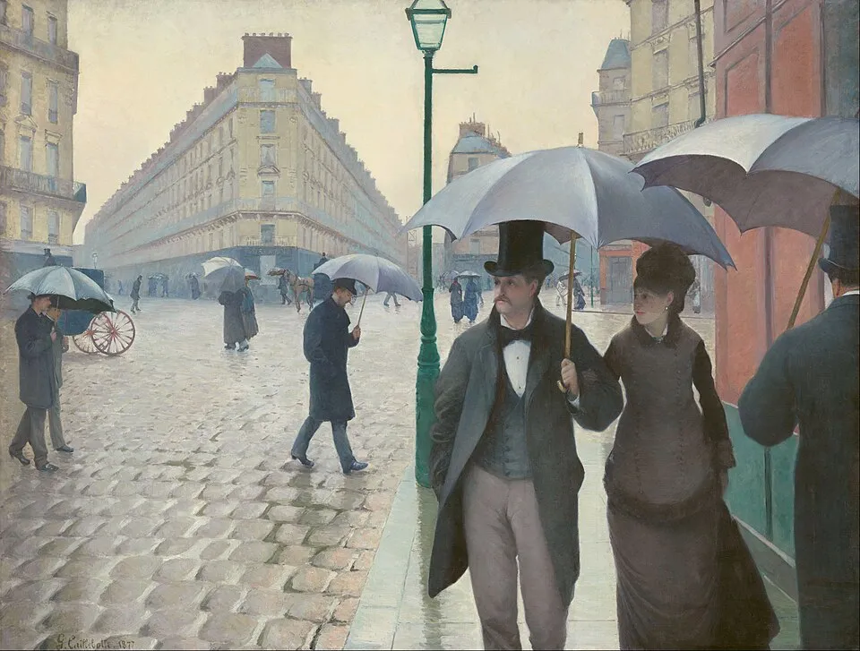 Tác phẩm Đường Phố Paris, Ngày Mưa – Gustave Caillebotte, 1877