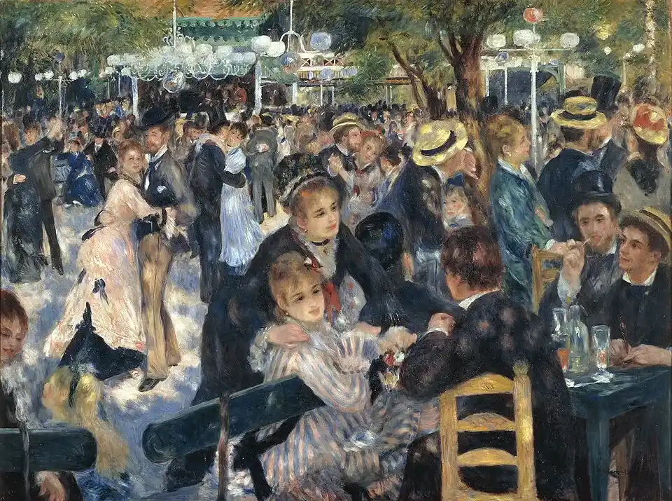 Tác phẩm "Khiêu Vũ Tại Moulin de la Galette" – Pierre-Auguste Renoir, 1876