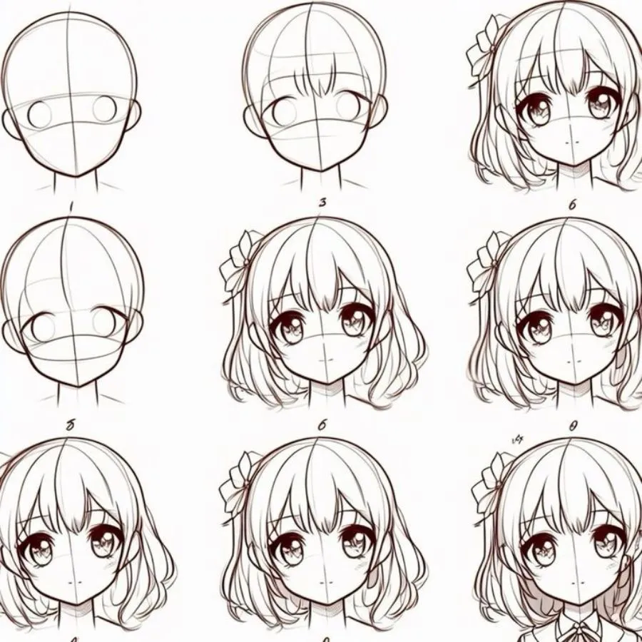 Cách vẽ tóc Anime Nữ, Nam cực đơn giản có video hướng dẫn