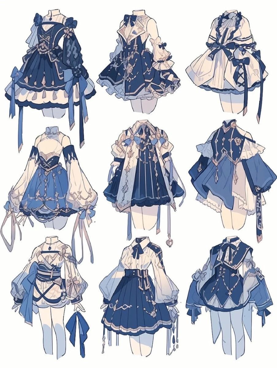 Vẽ váy anime dễ thương
