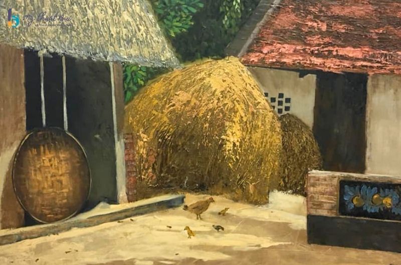 Vẽ tranh phong cảnh làng quê