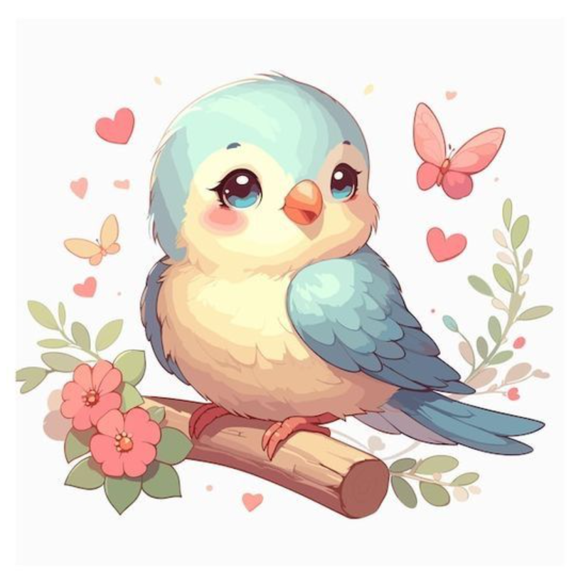 Hình vẽ chim cute Hình vẽ chim cute