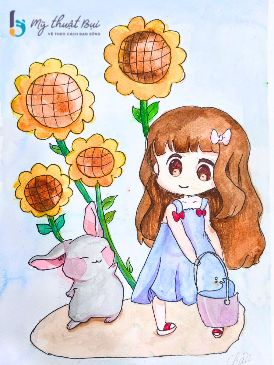 Ảnh chibi cute nữ đơn giản Ảnh chibi cute nữ đơn giản
