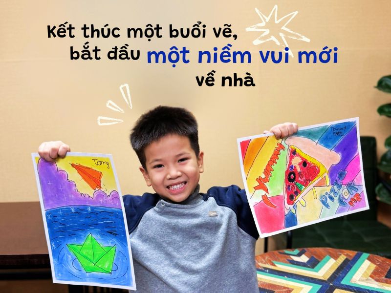 Học vẽ từ con số 0, bé vẫn tự tin khám phá và phát triển sáng tạo