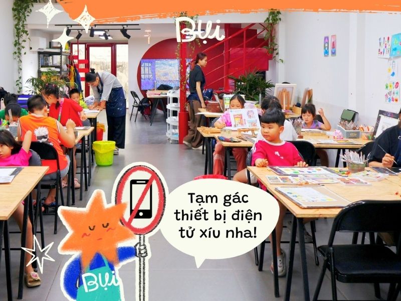 Lớp vẽ Bụi Nhỏ Quận Đống Đa được phụ huynh tin chọn