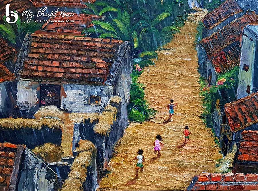 Tranh phong cảnh quê hương 2