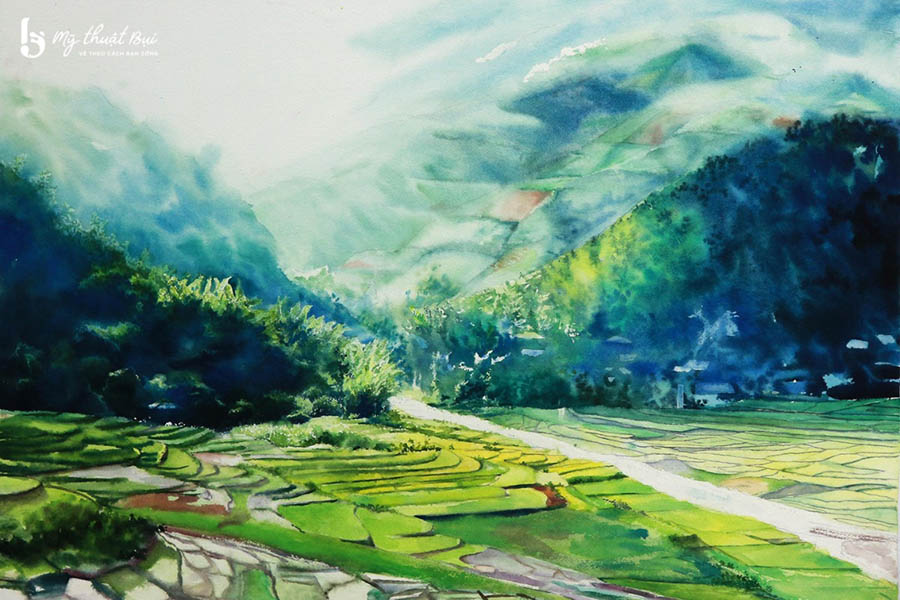 Tranh phong cảnh vùng cao