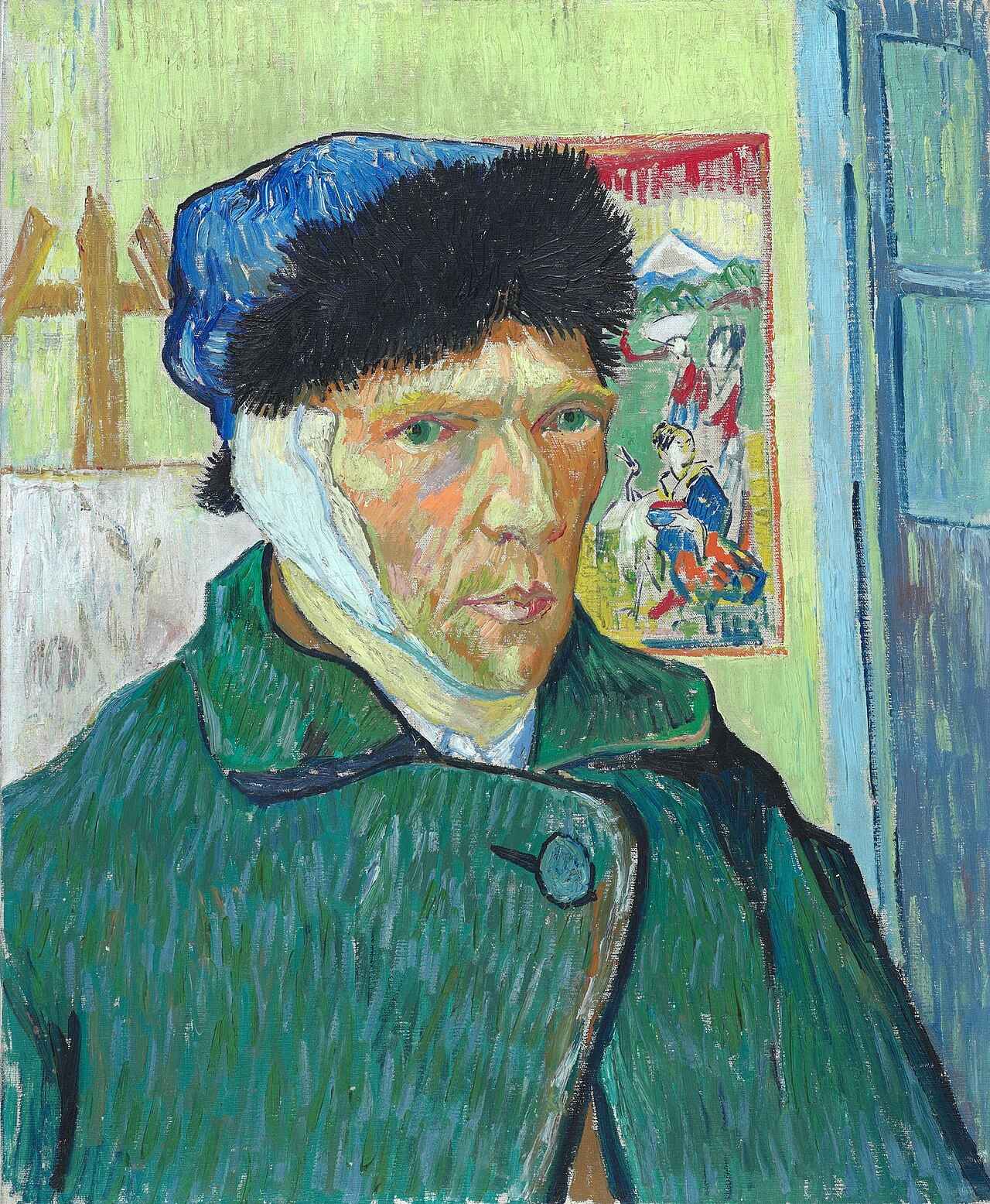 Chân dung tự họa với tai bị băng bó của Vincent van Gogh sau khi ông tự cắt tai mình