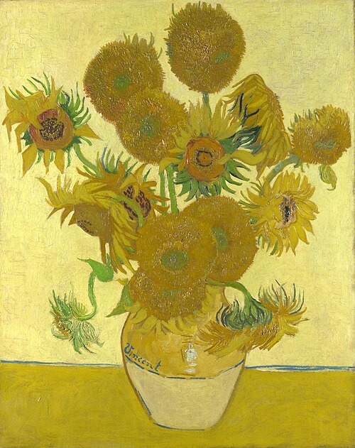 Tác phẩm tĩnh vật Hoa hướng dương của danh họa Vincent van Gogh