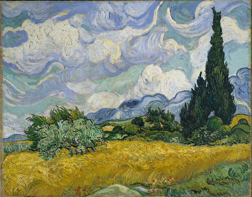Đồng Lúa Mì Và Cây Bách - Wheat Field with Cypresses (1889)