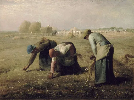 Tác phẩm tranh sơn dầu Những người nhặt lúa The Gleaners của họa sĩ Jean-Francois Millet