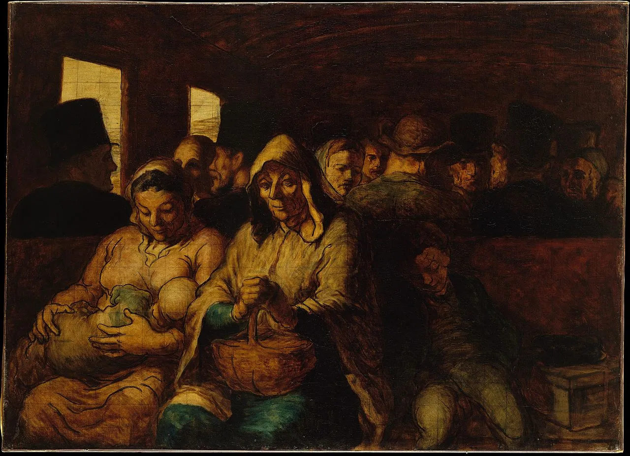 Tác phẩm Toa tàu hạng ba The Third-Class Carriage của họa sĩ Honore Daumier