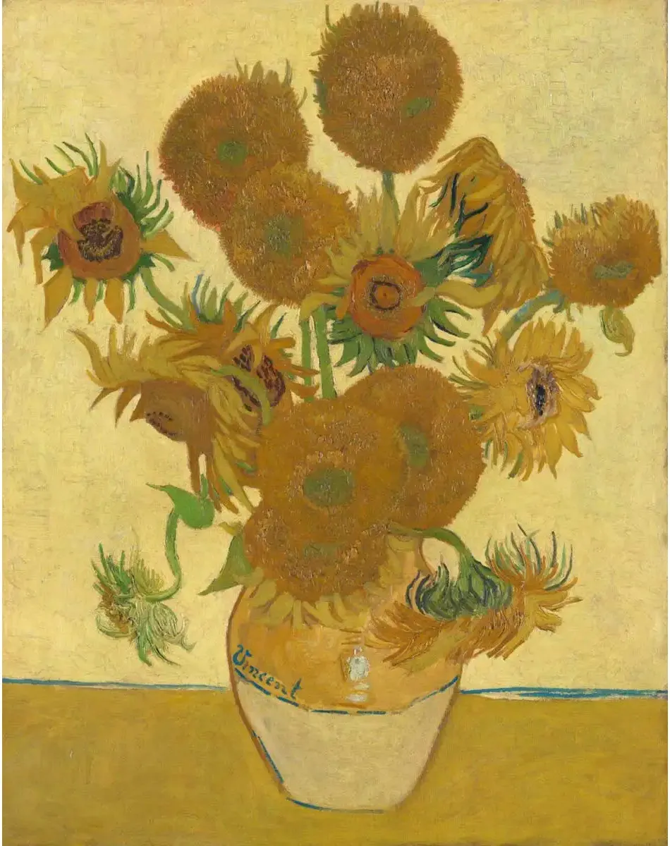Bình 15 đóa hướng dương - Arles, 1888