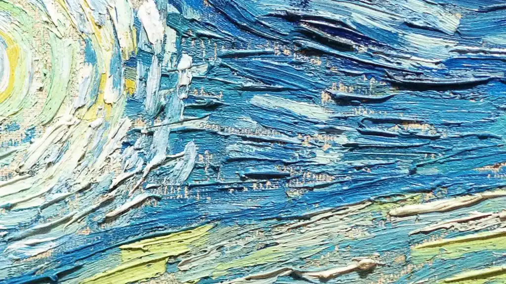Nét cọ của Van Gogh trong bức tranh đêm đầy sao Nét cọ của Van Gogh trong bức tranh đêm đầy sao