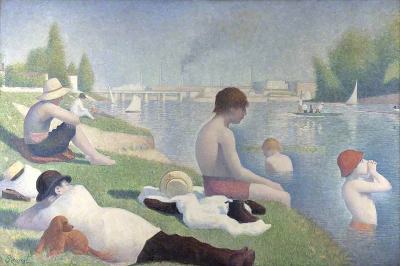 Tác phẩm sơn dầu "Người tắm ở Asnières", Georges Seurat