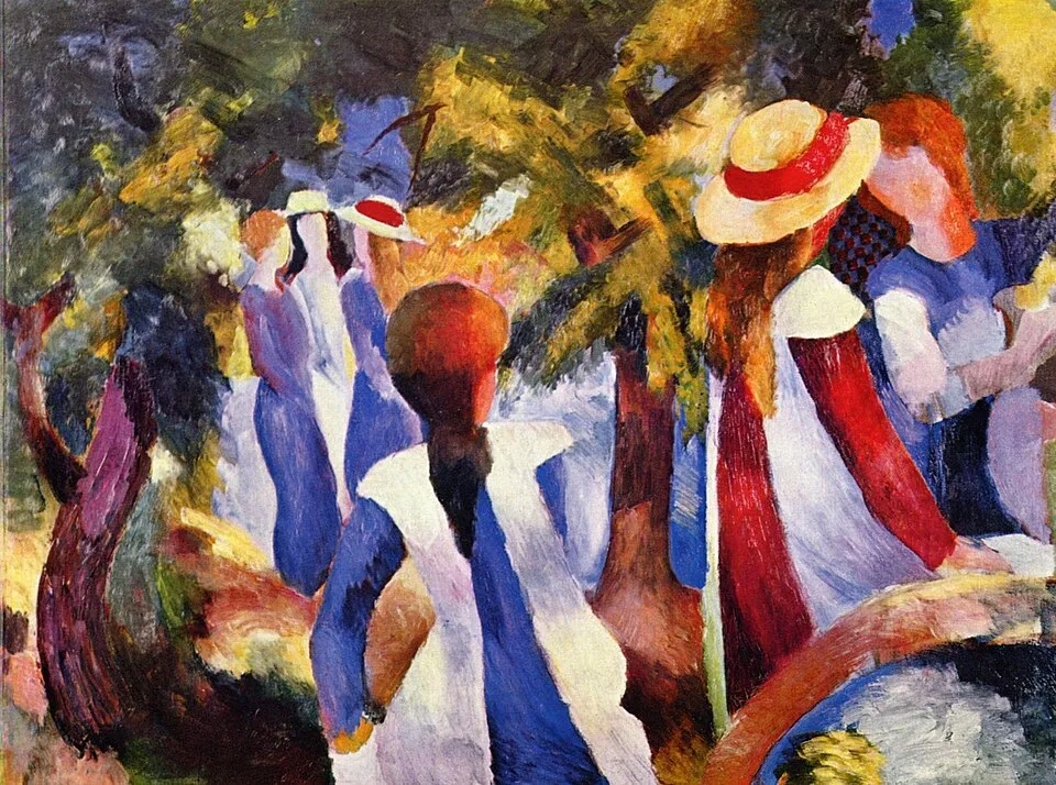 Girls in Green (Mädchen in Grün / Thiếu nữ mặc váy xanh - Sáng tác năm 1914)