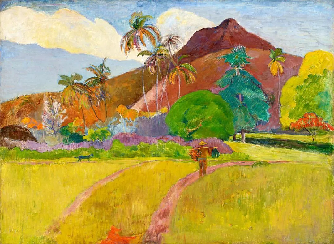 Tác phẩm "Tahitian Landscape" của danh họa hậu ấn tượng Paul Gauguin