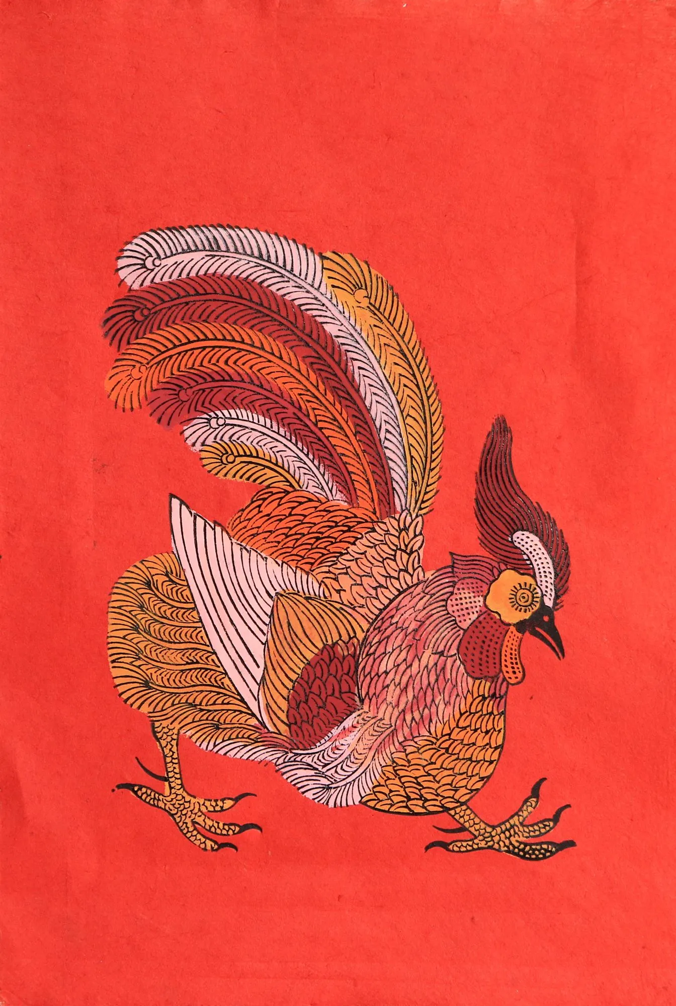 Tranh Gà tịch tà (Thần kê) Tranh Gà tịch tà (Thần kê)