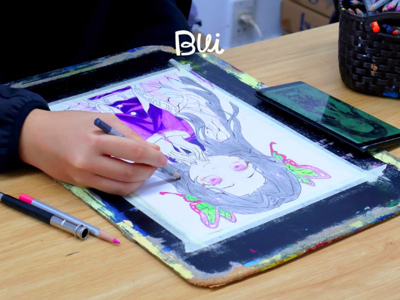Bài vẽ nhân vật anime của học viên Bụi Nhỏ Bài vẽ nhân vật anime của học viên Bụi Nhỏ