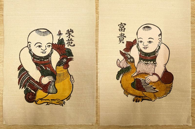 Tranh Đông Hồ vẽ trên giấy dó