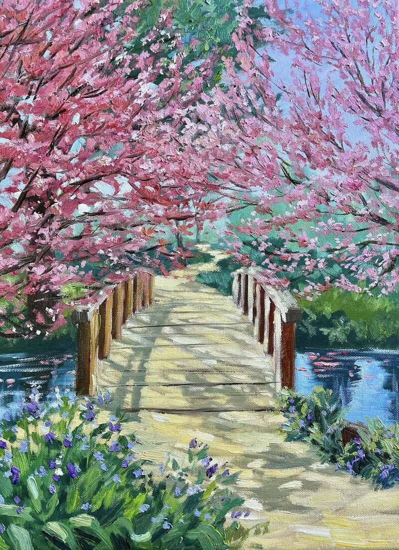 Tranh phong cảnh màu Acrylic