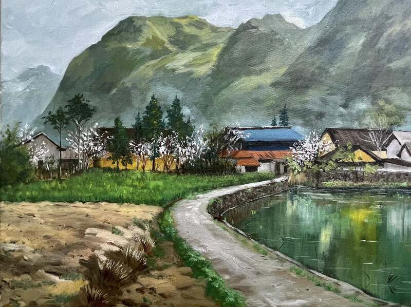 Tranh phong cảnh màu Acrylic